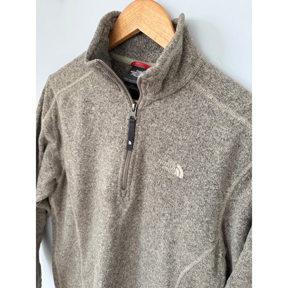 The North Face Other - The North Face Gordon Lyons Quarter Zip Fleece Sweater Mens Small Brown Heather